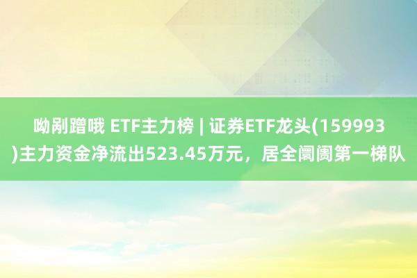 呦剐蹭哦 ETF主力榜 | 证券ETF龙头(159993)主力资金净流出523.45万元，居全阛阓第一梯队