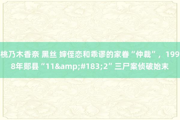 桃乃木香奈 黑丝 婶侄恋和乖谬的家眷“仲裁”，1998年郧县“11&#183;2”三尸案侦破始末