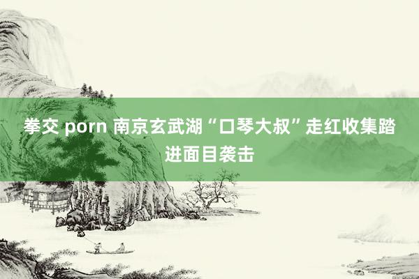 拳交 porn 南京玄武湖“口琴大叔”走红收集踏进面目袭击