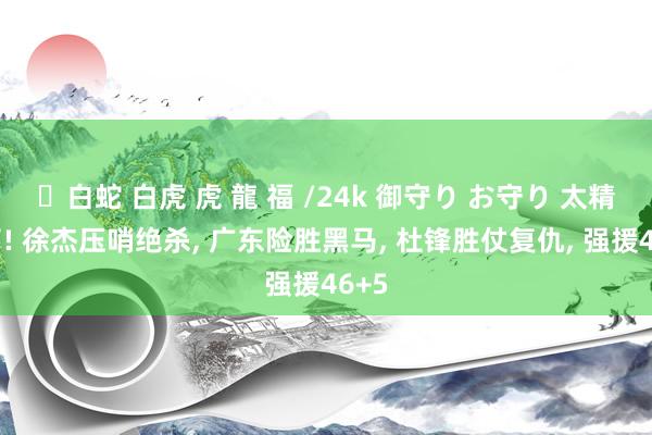 ✨白蛇 白虎 虎 龍 福 /24k 御守り お守り 太精彩了! 徐杰压哨绝杀， 广东险胜黑马， 杜锋胜仗复仇， 强援46+5