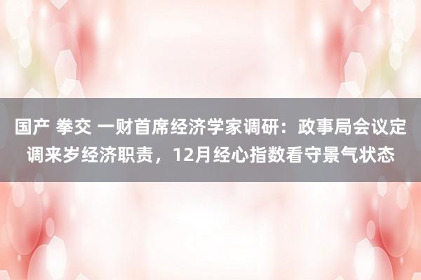 国产 拳交 一财首席经济学家调研：政事局会议定调来岁经济职责，12月经心指数看守景气状态