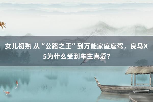 女儿初熟 从“公路之王”到万能家庭座驾，良马X5为什么受到车主喜爱？