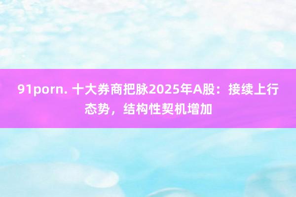 91porn. 十大券商把脉2025年A股：接续上行态势，结构性契机增加